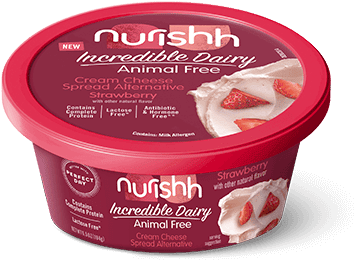 Nurishh Incredible Dairy Animal Free Strawberry Cream Cheese Spread Alternative