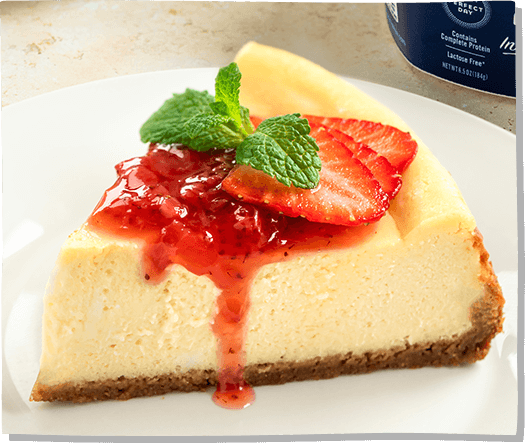 Classic Cheesecake with Strawberry Sauce