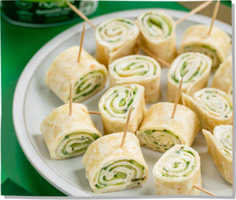 Cucumber Rolls with Cream Cheese